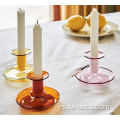 Soporte de velas de vidrio de color personalizado